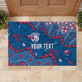 Personalized Western Bulldogs Rubber Doormat Aboriginal Pattern with Graffiti Style