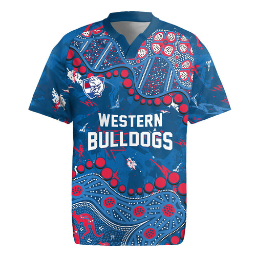 Personalized Western Bulldogs Rugby Jersey Aboriginal Pattern with Graffiti Style