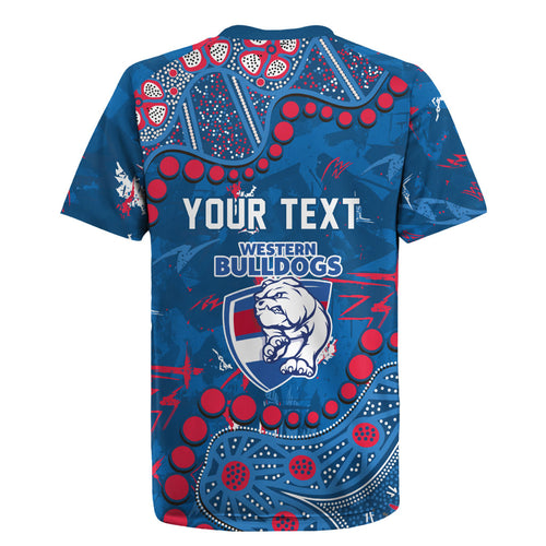 Personalized Western Bulldogs Rugby Jersey Aboriginal Pattern with Graffiti Style