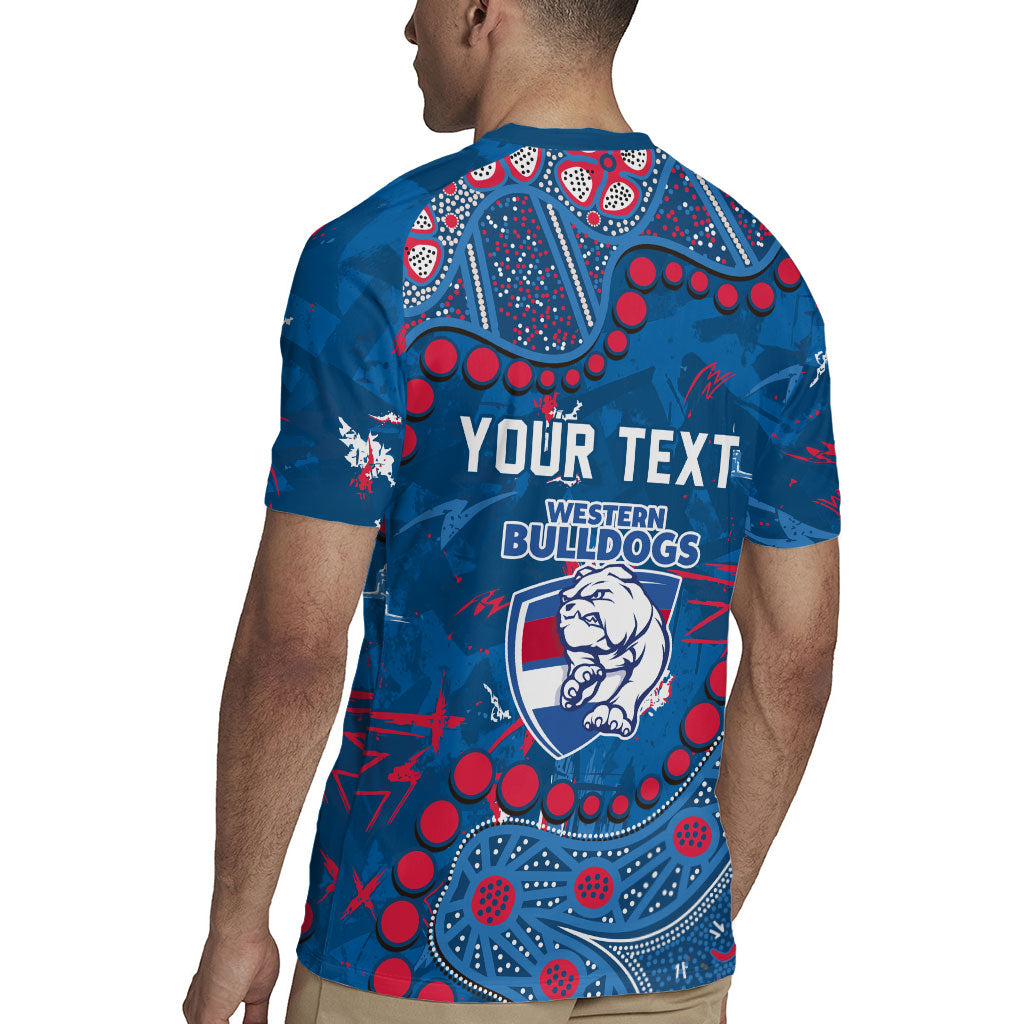 Personalized Western Bulldogs Rugby Jersey Aboriginal Pattern with Graffiti Style