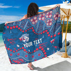 Personalized Western Bulldogs Sarong Aboriginal Pattern with Graffiti Style