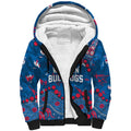 Personalized Western Bulldogs Sherpa Hoodie Aboriginal Pattern with Graffiti Style