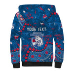 Personalized Western Bulldogs Sherpa Hoodie Aboriginal Pattern with Graffiti Style