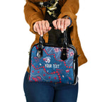 Personalized Western Bulldogs Shoulder Handbag Aboriginal Pattern with Graffiti Style