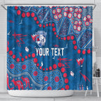 Personalized Western Bulldogs Shower Curtain Aboriginal Pattern with Graffiti Style