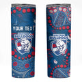 Personalized Western Bulldogs Skinny Tumbler Aboriginal Pattern with Graffiti Style