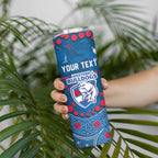 Personalized Western Bulldogs Skinny Tumbler Aboriginal Pattern with Graffiti Style