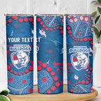 Personalized Western Bulldogs Skinny Tumbler Aboriginal Pattern with Graffiti Style