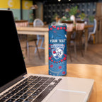 Personalized Western Bulldogs Skinny Tumbler Aboriginal Pattern with Graffiti Style