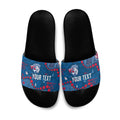 Personalized Western Bulldogs Slide Sandals Aboriginal Pattern with Graffiti Style