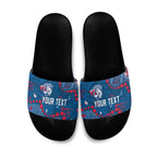 Personalized Western Bulldogs Slide Sandals Aboriginal Pattern with Graffiti Style