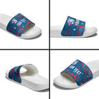 Personalized Western Bulldogs Slide Sandals Aboriginal Pattern with Graffiti Style