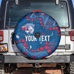 Personalized Western Bulldogs Spare Tire Cover Aboriginal Pattern with Graffiti Style