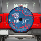 Personalized Western Bulldogs Spare Tire Cover Aboriginal Pattern with Graffiti Style