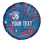 Personalized Western Bulldogs Spare Tire Cover Aboriginal Pattern with Graffiti Style