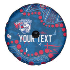 Personalized Western Bulldogs Spare Tire Cover Aboriginal Pattern with Graffiti Style