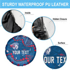 Personalized Western Bulldogs Spare Tire Cover Aboriginal Pattern with Graffiti Style
