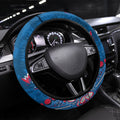 Western Bulldogs Steering Wheel Cover Aboriginal Pattern with Graffiti Style