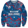 Personalized Western Bulldogs Sweatshirt Aboriginal Pattern with Graffiti Style
