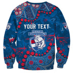 Personalized Western Bulldogs Sweatshirt Aboriginal Pattern with Graffiti Style