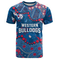 Personalized Western Bulldogs T Shirt Aboriginal Pattern with Graffiti Style
