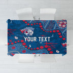 Personalized Western Bulldogs Tablecloth Aboriginal Pattern with Graffiti Style