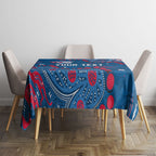 Personalized Western Bulldogs Tablecloth Aboriginal Pattern with Graffiti Style