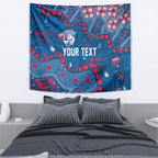 Personalized Western Bulldogs Tapestry Aboriginal Pattern with Graffiti Style