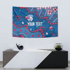 Personalized Western Bulldogs Tapestry Aboriginal Pattern with Graffiti Style