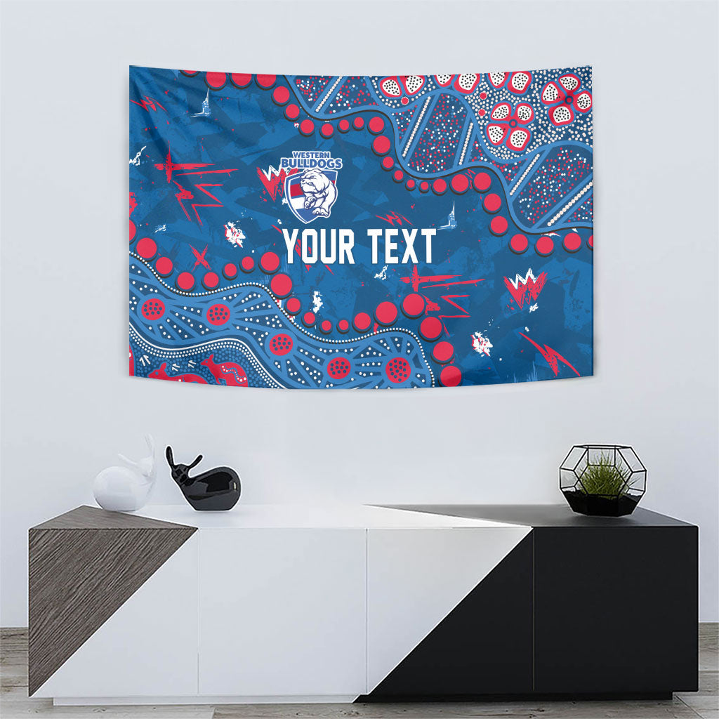 Personalized Western Bulldogs Tapestry Aboriginal Pattern with Graffiti Style