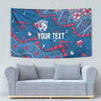 Personalized Western Bulldogs Tapestry Aboriginal Pattern with Graffiti Style