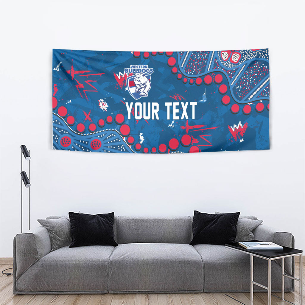 Personalized Western Bulldogs Tapestry Aboriginal Pattern with Graffiti Style