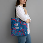 Personalized Western Bulldogs Tote Bag Aboriginal Pattern with Graffiti Style