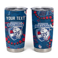 Personalized Western Bulldogs Tumbler Cup Aboriginal Pattern with Graffiti Style