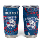 Personalized Western Bulldogs Tumbler Cup Aboriginal Pattern with Graffiti Style