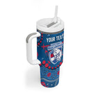 Personalized Western Bulldogs Tumbler With Handle Aboriginal Pattern with Graffiti Style
