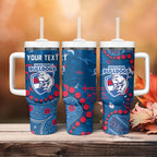 Personalized Western Bulldogs Tumbler With Handle Aboriginal Pattern with Graffiti Style