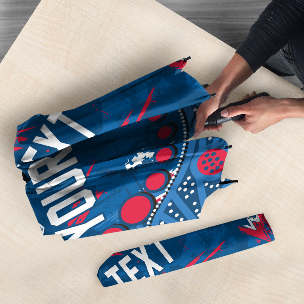 Personalized Western Bulldogs Umbrella Aboriginal Pattern with Graffiti Style