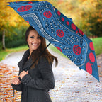 Personalized Western Bulldogs Umbrella Aboriginal Pattern with Graffiti Style