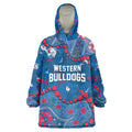 Personalized Western Bulldogs Wearable Blanket Hoodie Aboriginal Pattern with Graffiti Style