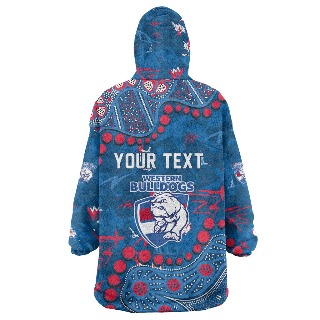 Personalized Western Bulldogs Wearable Blanket Hoodie Aboriginal Pattern with Graffiti Style