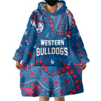 Personalized Western Bulldogs Wearable Blanket Hoodie Aboriginal Pattern with Graffiti Style