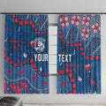 Personalized Western Bulldogs Window Curtain Aboriginal Pattern with Graffiti Style