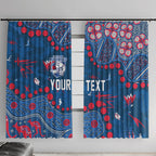 Personalized Western Bulldogs Window Curtain Aboriginal Pattern with Graffiti Style