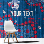 Personalized Western Bulldogs Window Curtain Aboriginal Pattern with Graffiti Style