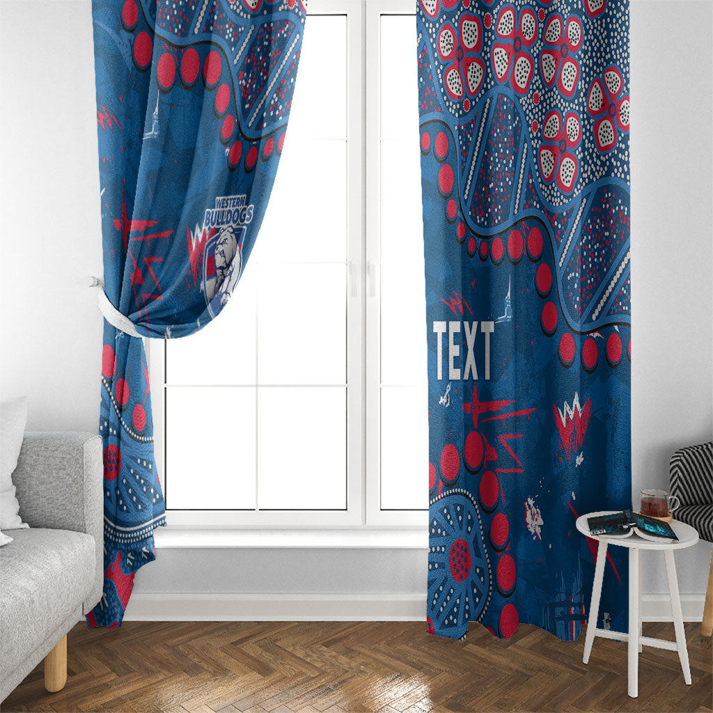 Personalized Western Bulldogs Window Curtain Aboriginal Pattern with Graffiti Style