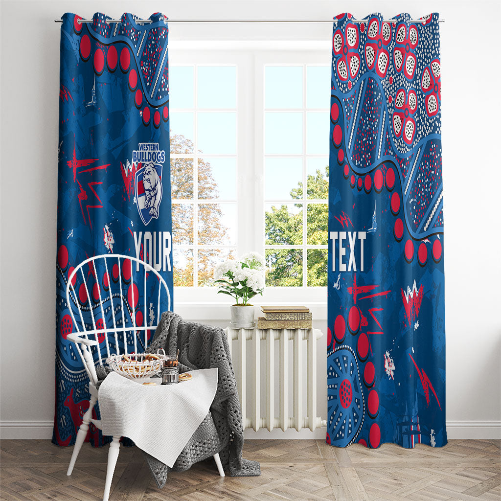 Personalized Western Bulldogs Window Curtain Aboriginal Pattern with Graffiti Style