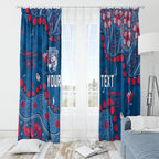 Personalized Western Bulldogs Window Curtain Aboriginal Pattern with Graffiti Style