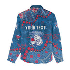 Personalized Western Bulldogs Women Casual Shirt Aboriginal Pattern with Graffiti Style