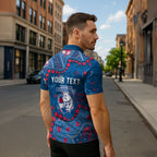 Personalized Western Bulldogs Zipper Polo Shirt Aboriginal Pattern with Graffiti Style